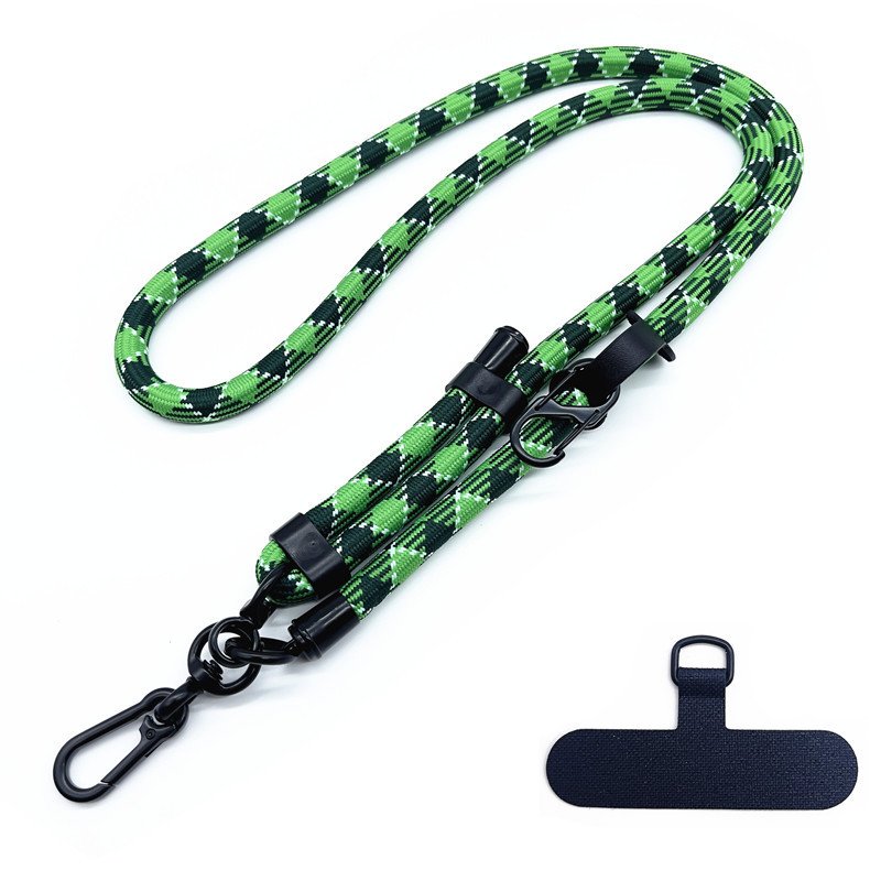 wholesale high quality custom universal 10mm 120cm long crossbody bag shoulder strap lanyard with patch for mobile cell phone