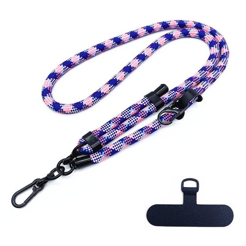 wholesale high quality custom universal 10mm 120cm long crossbody bag shoulder strap lanyard with patch for mobile cell phone