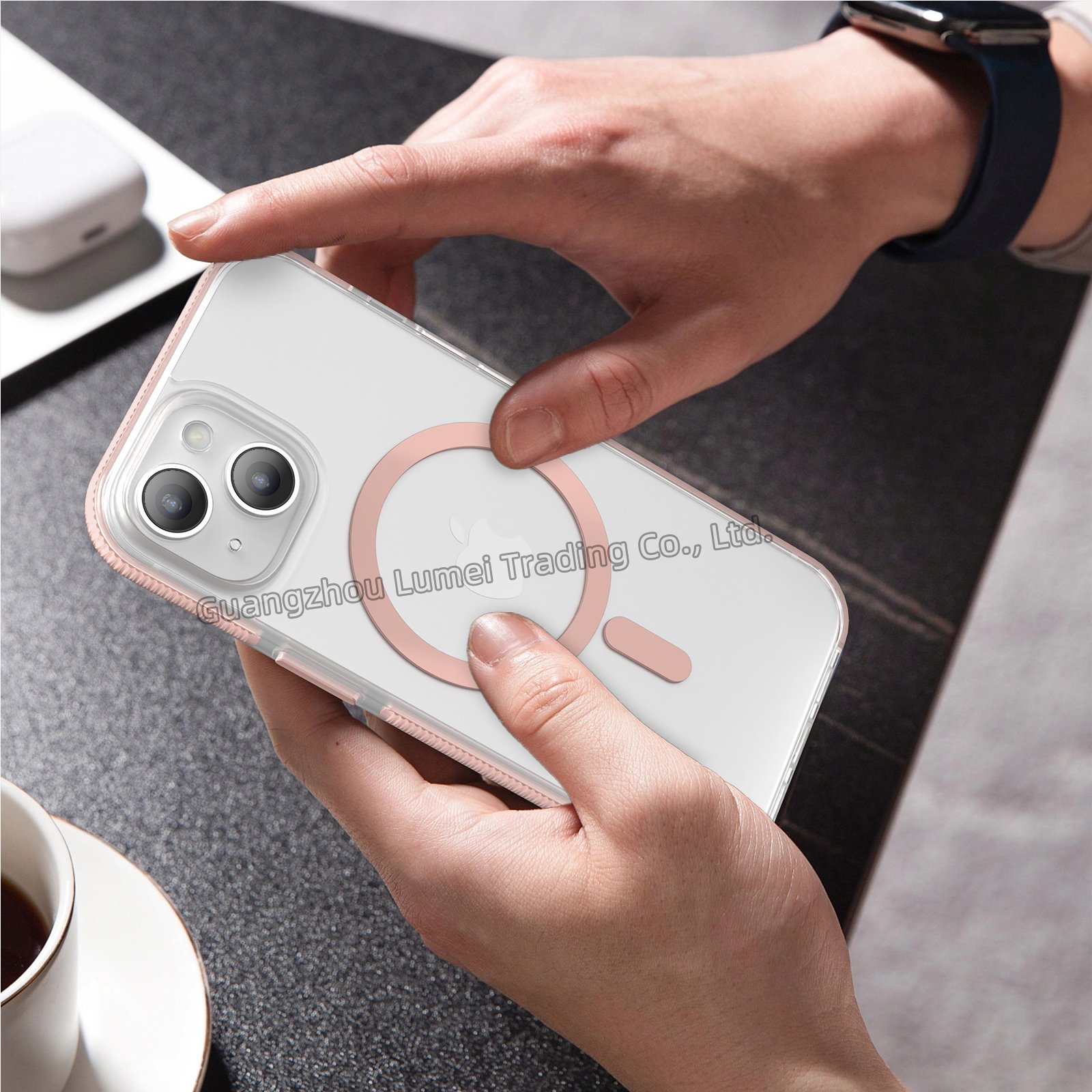 Shockproof TPE Bumper Designer for iPhone 16 Case Magnetic Mobile Accessories Case for iPhone 16 Pro Max 15 14 Slim Phone Cover