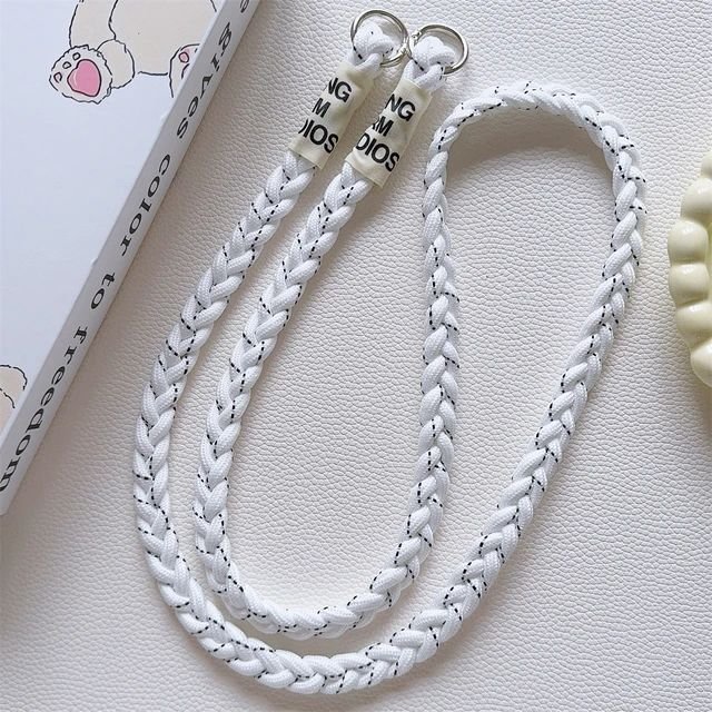 Stylish Twist Label Strap Handmade Lanyard Strap For Phone Charm Crossbody Cord to Hang the Mobile Chain Premium Keys Rope