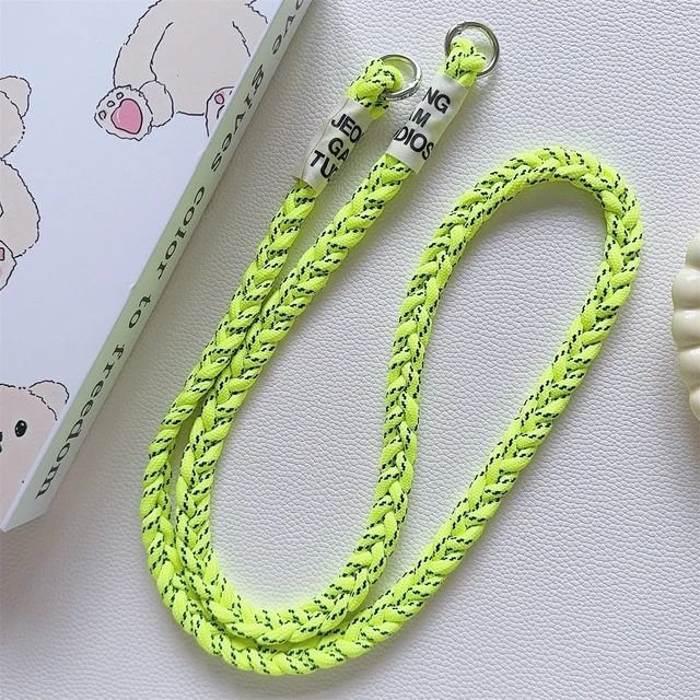 Stylish Twist Label Strap Handmade Lanyard Strap For Phone Charm Crossbody Cord to Hang the Mobile Chain Premium Keys Rope