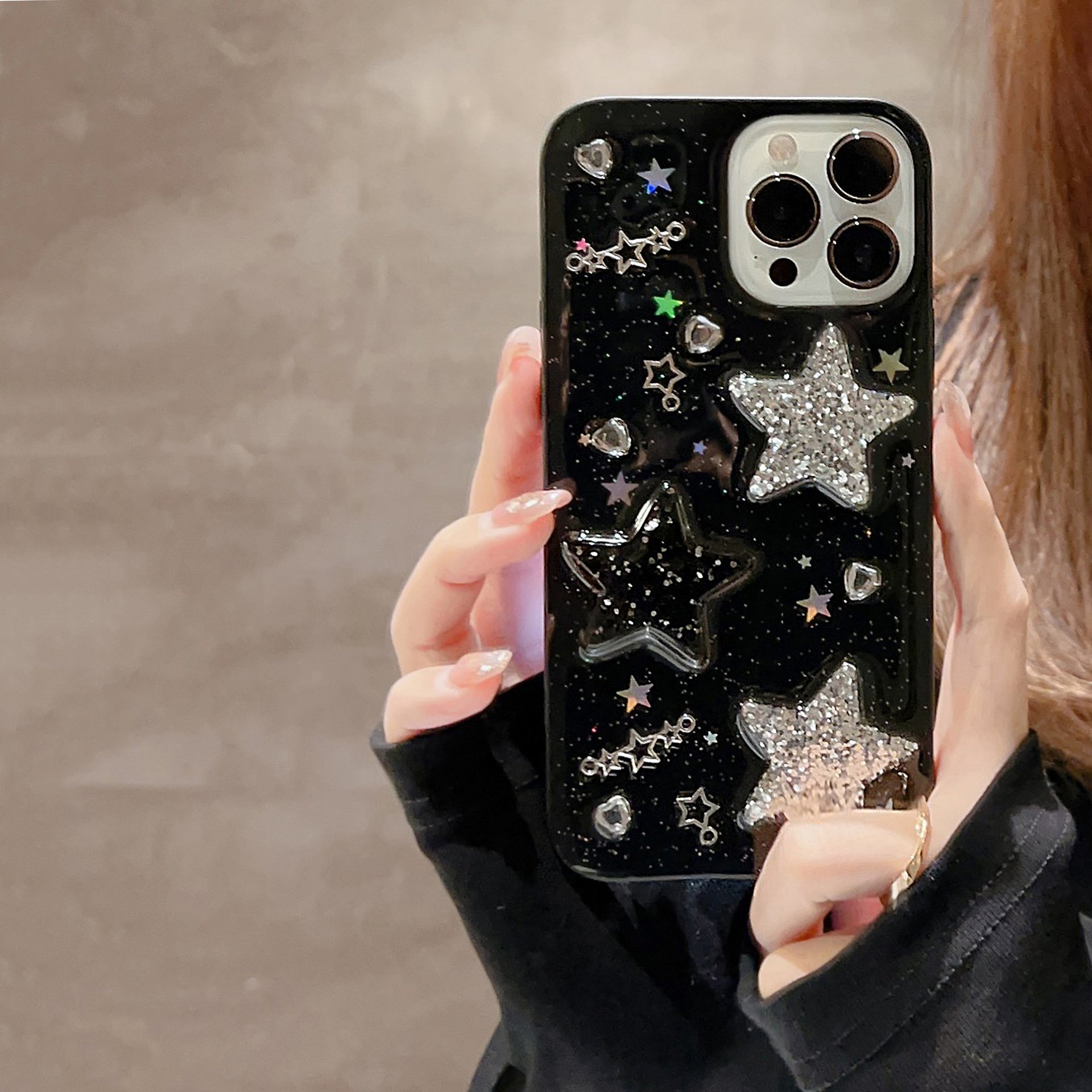 Star Style Decoration Mobile Cell Shell Phone Case Covers For Iphone 11 12 Case 13 14 15 11 12 pro max Ladys