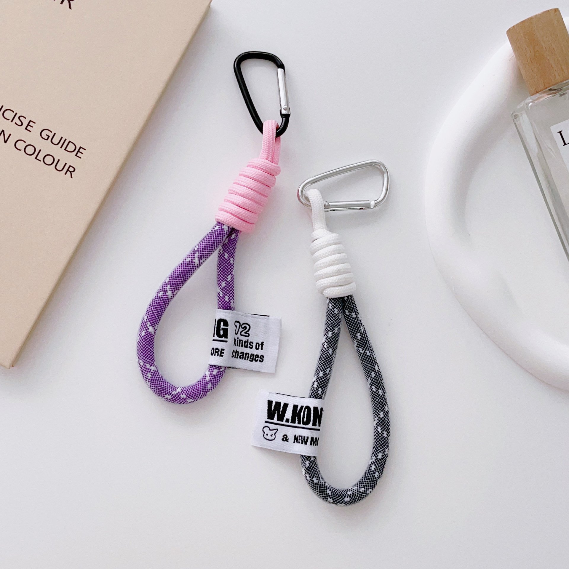 Popular Design Braided Nylon Rope Keychain Key Braided Strip Keycord Hanging Trouser Accessories Outdoor Lanyard Phone Strap