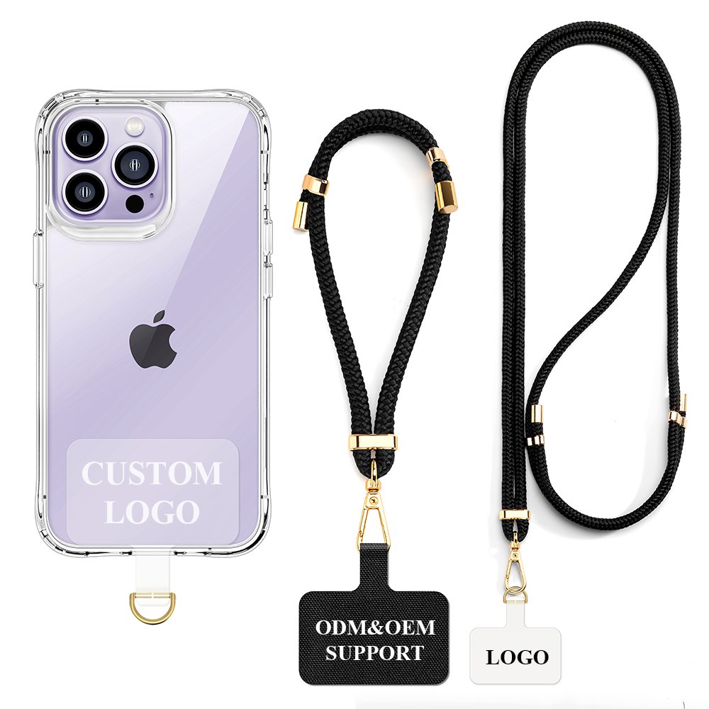 Factory Custom Logo Smartphone Phone Case Accessories Crossbody Necklace Patch Strap Tab Lasso Tether Cell Mobile Phone Lanyard