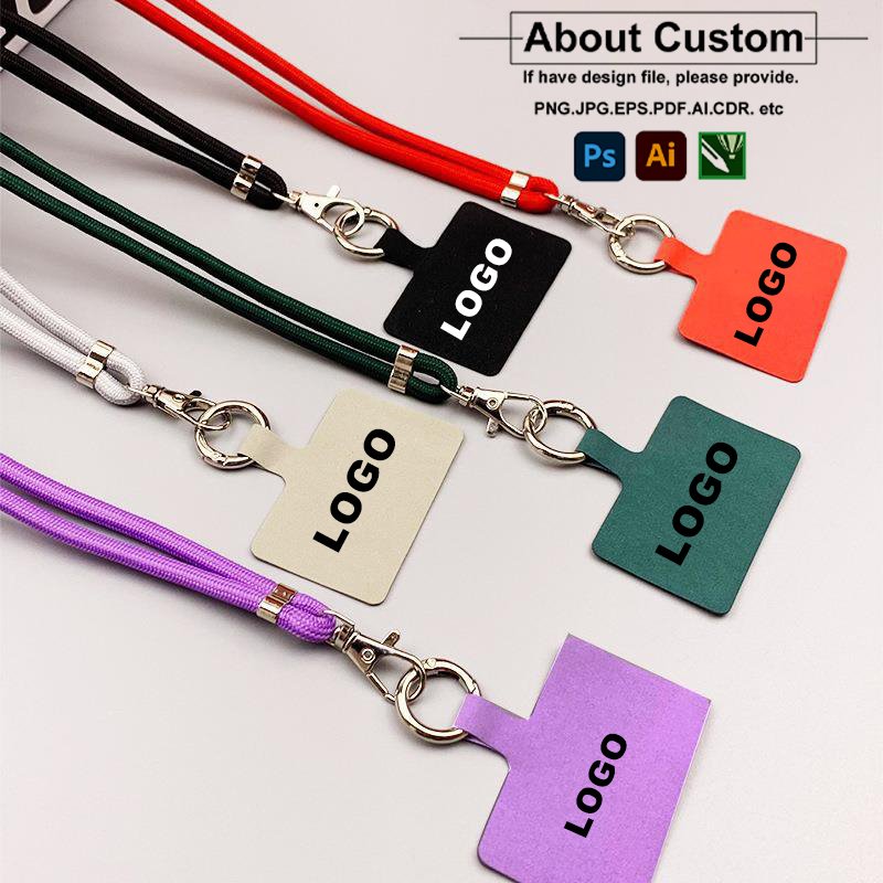 Factory Custom Logo Smartphone Phone Case Accessories Crossbody Necklace Patch Strap Tab Lasso Tether Cell Mobile Phone Lanyard