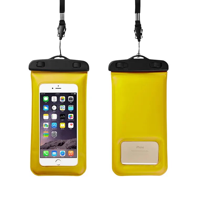 Water Proof Smartphone Neck Buoyancy Floating Clear Waterproof Mobile Phone Bag Case Touch Pouches For Swim Rafting Skiing