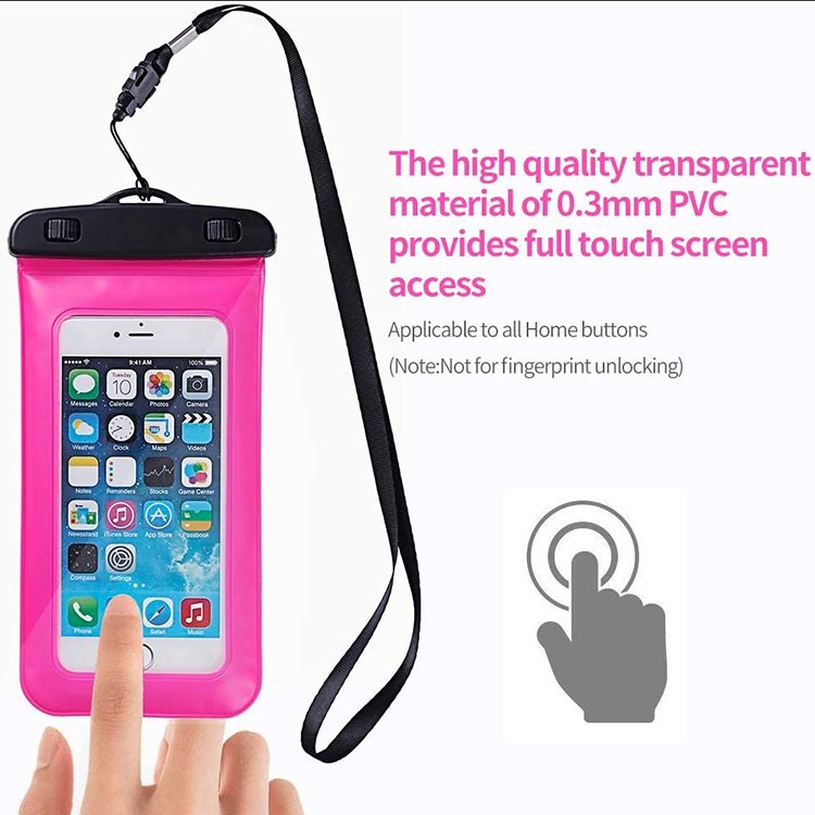 Water Proof Smartphone Neck Buoyancy Floating Clear Waterproof Mobile Phone Bag Case Touch Pouches For Swim Rafting Skiing