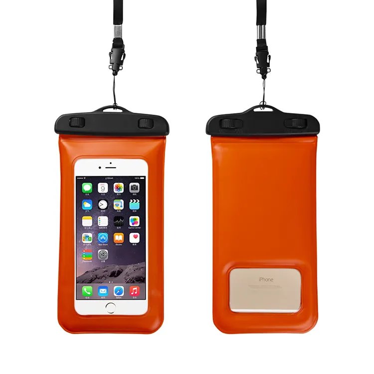 Water Proof Smartphone Neck Buoyancy Floating Clear Waterproof Mobile Phone Bag Case Touch Pouches For Swim Rafting Skiing