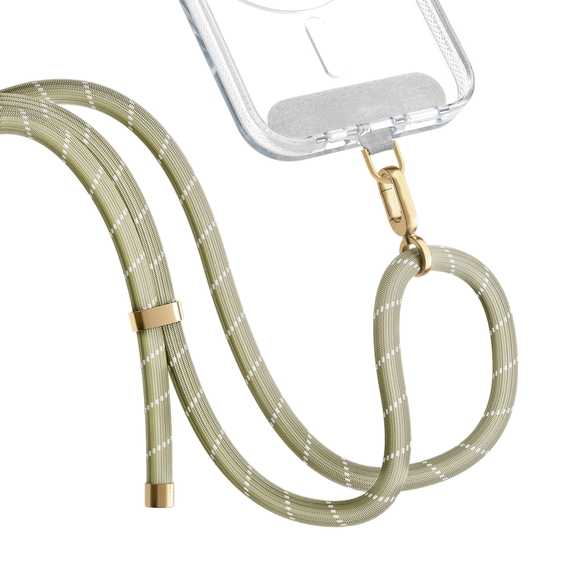 Universal Mobile Phone Lanyard Anti-lost 155cm Adjustable Crossbody Phone Strap 8mm Round Polyester Rope With Nylon Tether Tab