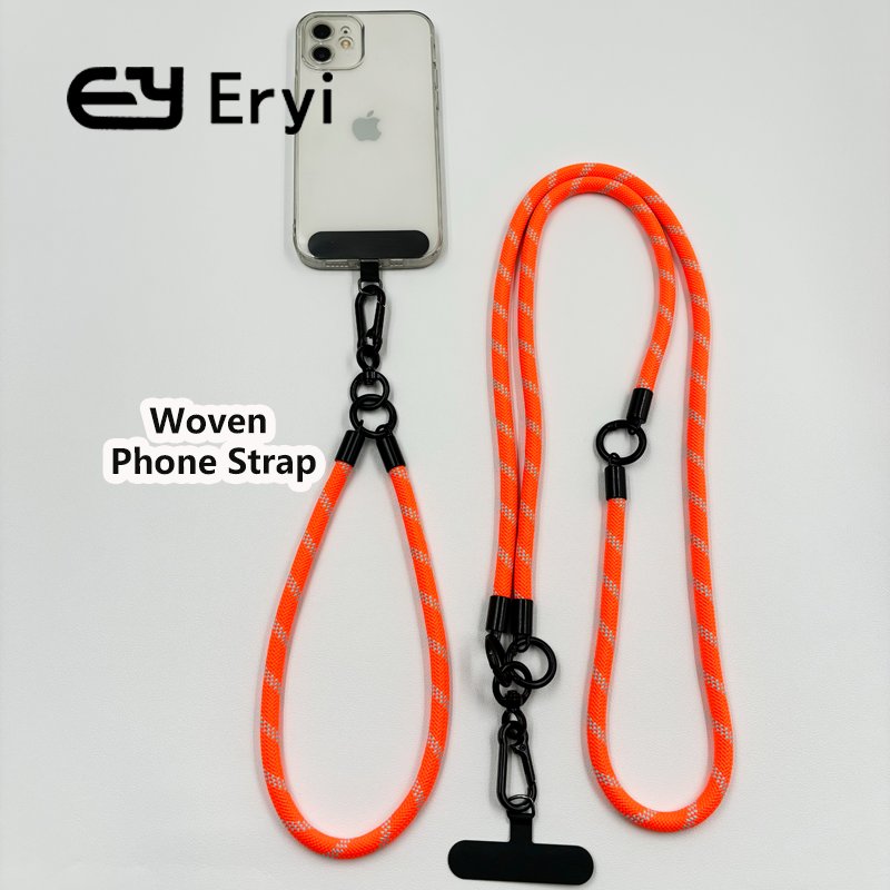 Adjustable Nylon Mobile Phone Straps Lanyard Wristlet Keychain Carabiner Crossbody Anti-Drop Neck/Wrist Strap Durable Cell Phone