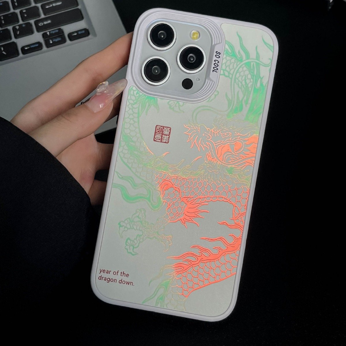 Luminous Glitter clear phone case for iphone 16 15 14 13 12 pro max new desgin fluorescent neon phone case