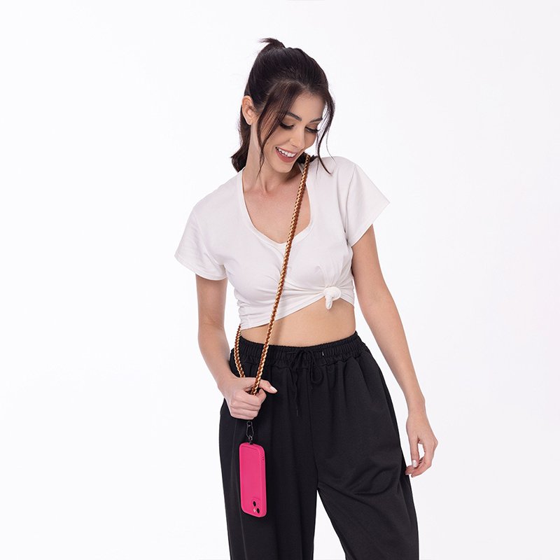 Color Braided Mobile Phone Cord Cross Strap Rope Woven Sturdy Camera Lanyard Neck Rope Men Women Durable Phone Necklace Patch