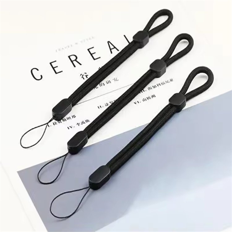 Wholesale Football Cheap String 4mm Coloured Neck Strap Short Hand Keychain Wrist Lanyard for CellPhone
