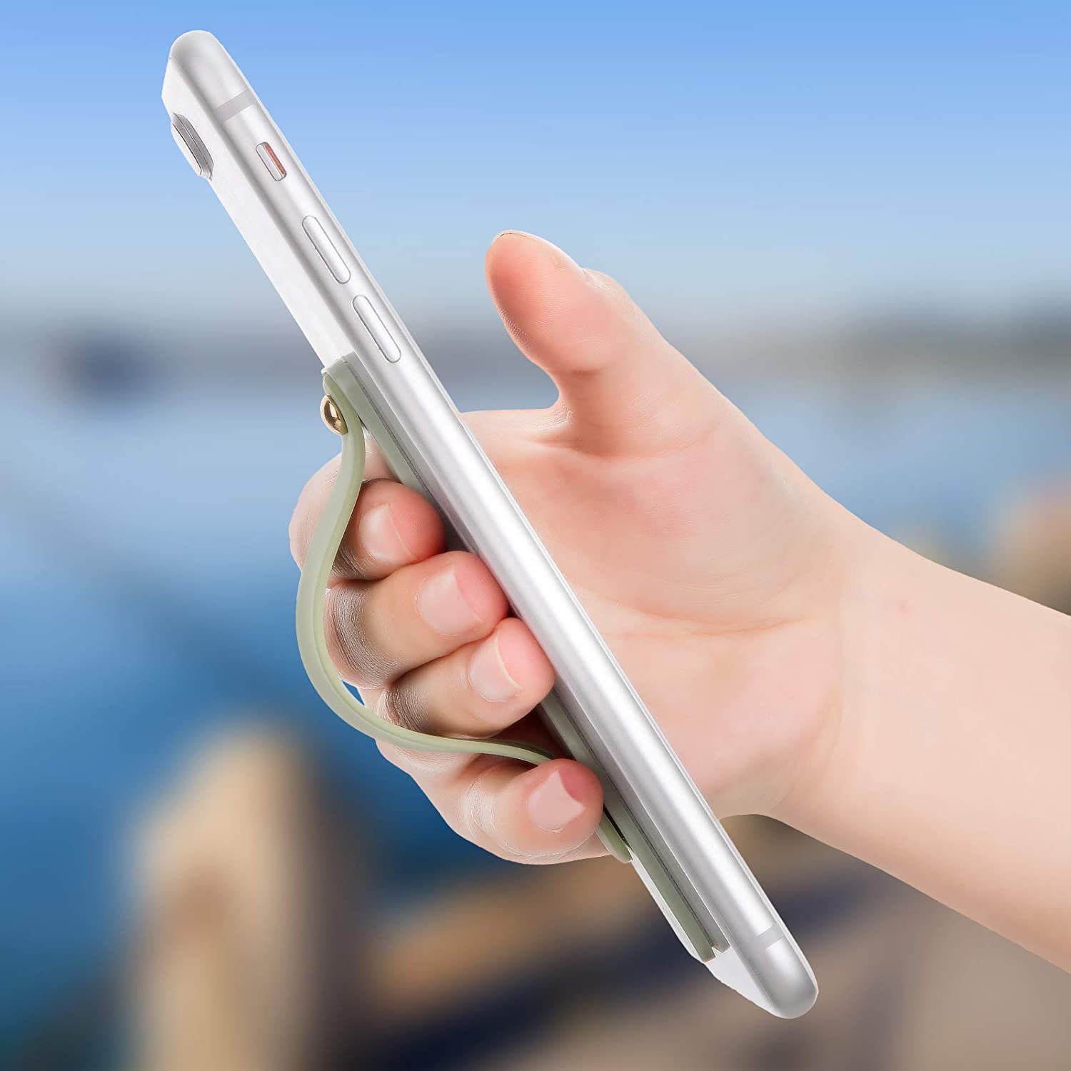 Mobile Phone Strap Finger Grip Holder, Telescopic Cell Phone Grip Stand Universal Finger Kickstand for Smartphones