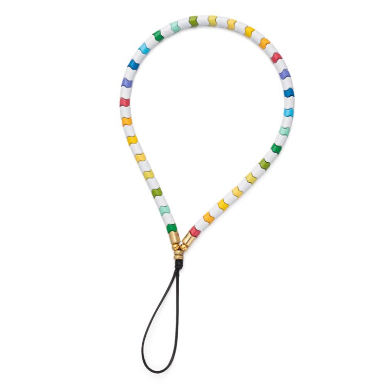 Wholesale Custom Tile Beads Wristlet Phone Straps Charms Mobile Phone Chain Handmade DIY Anti lost Phone Cords