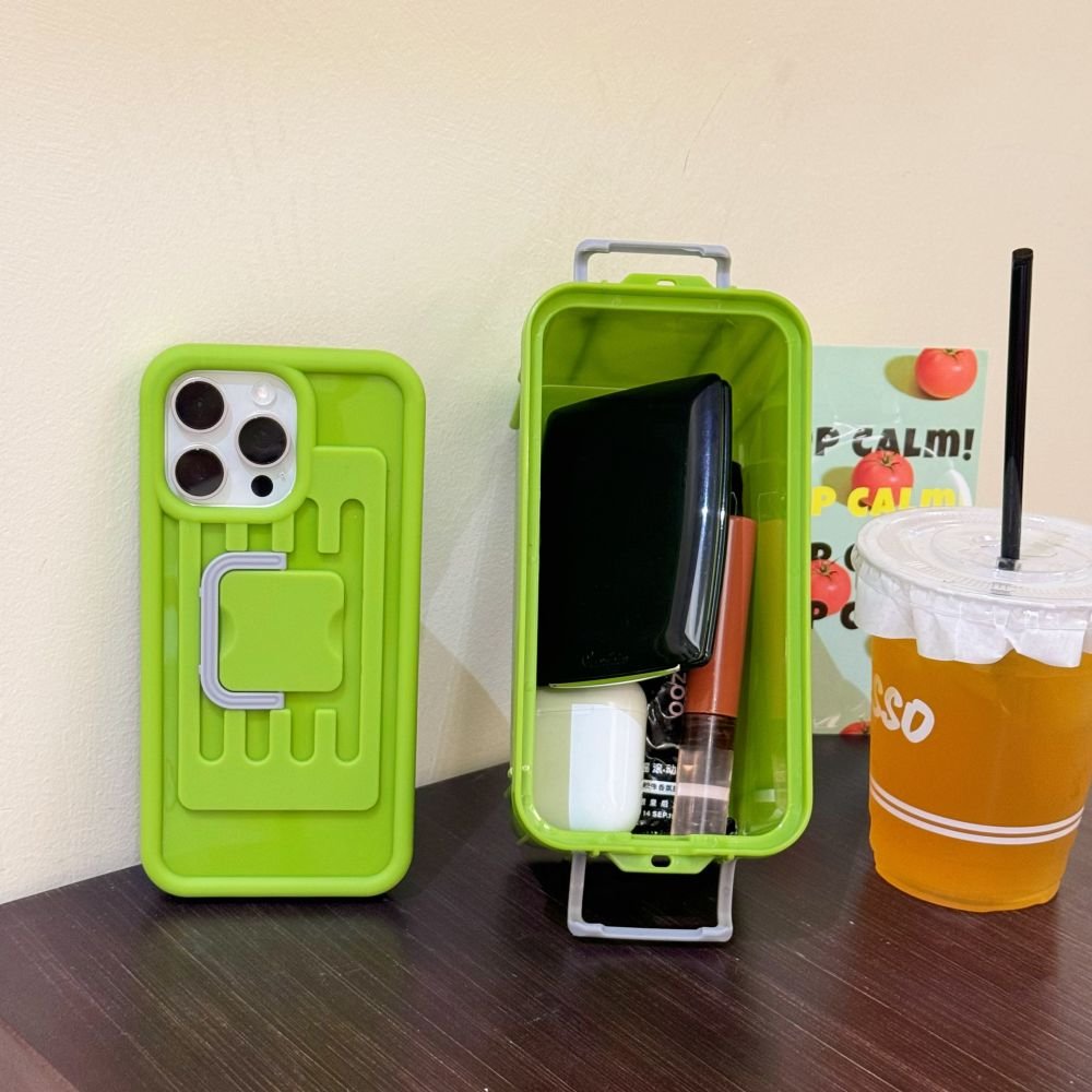 New Suitcase Phone Case for iPhone 15 Pro Max 11 12 13 14 Cute Girls Women Make UP Bag Box Cosmetic Bag Lanyard Phone Cases