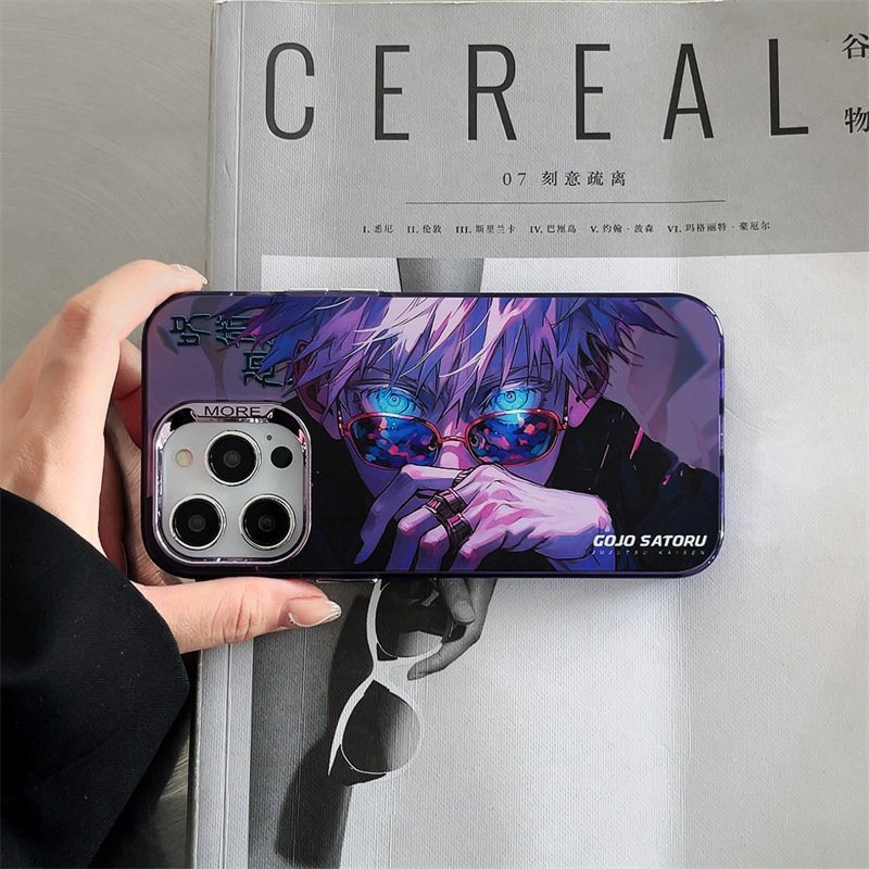 Cartoon Jujutsu Kaisen Mobile Phone Case For iPhone 16 15 14 13 12 11 Pro max Gojo Satoru Print Animation Shockproof Back Cover