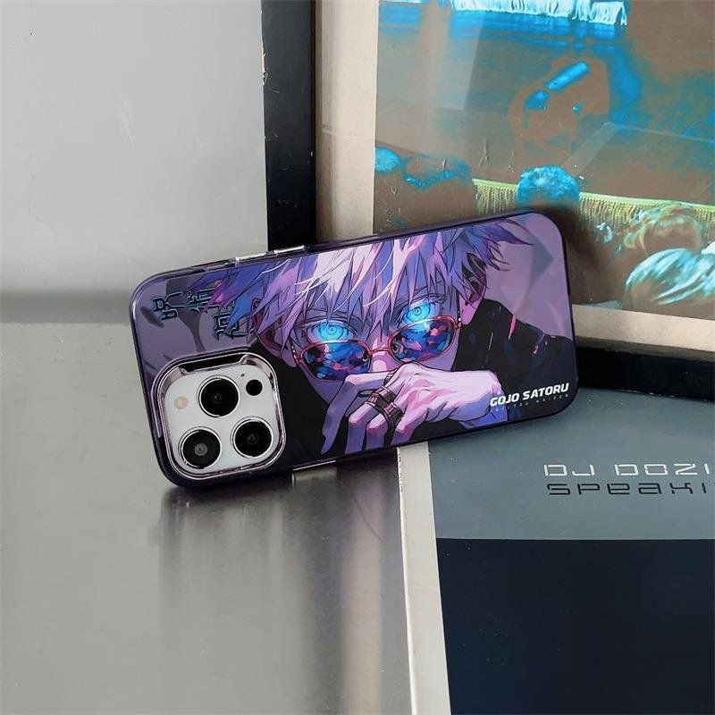 Cartoon Jujutsu Kaisen Mobile Phone Case For iPhone 16 15 14 13 12 11 Pro max Gojo Satoru Print Animation Shockproof Back Cover