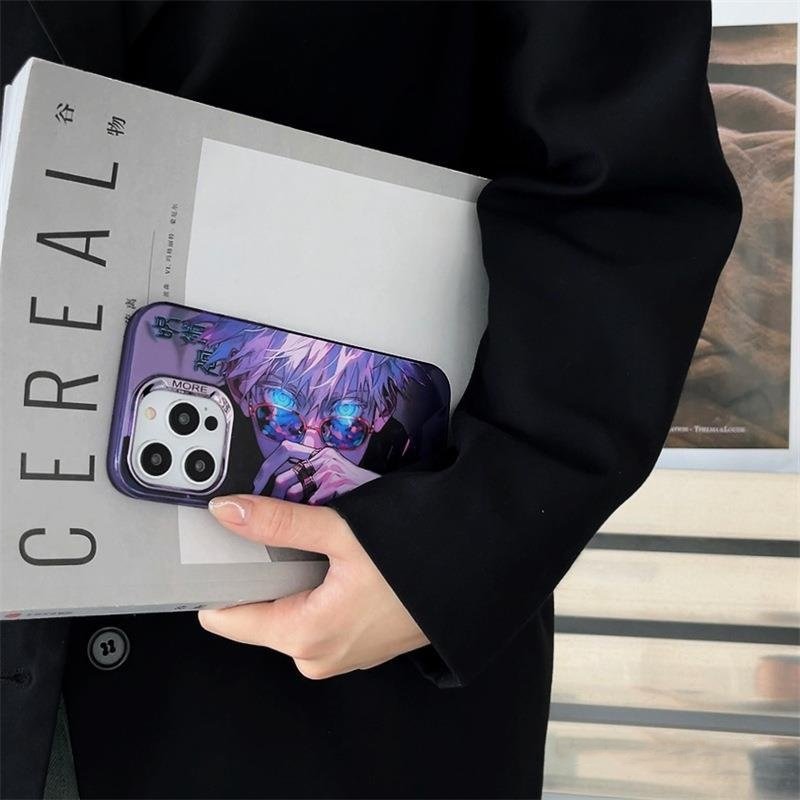 Cartoon Jujutsu Kaisen Mobile Phone Case For iPhone 16 15 14 13 12 11 Pro max Gojo Satoru Print Animation Shockproof Back Cover