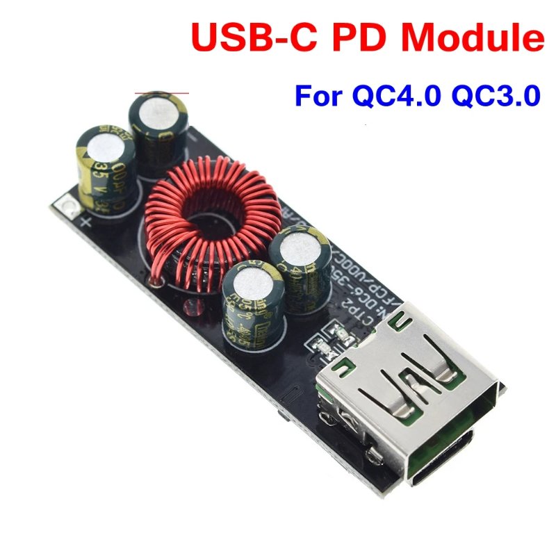 Qc4.0 Qc3.0 Usb Type-c Mobile Phone Quick Charge Adapter 6 -35v Step Down Buck Boost Module For Scp/fcp Pd