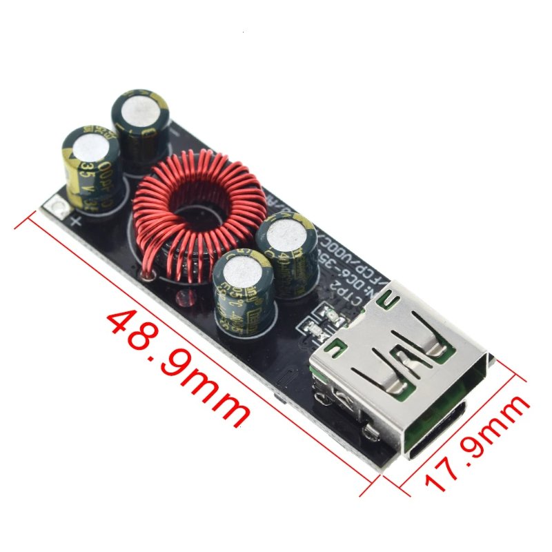Qc4.0 Qc3.0 Usb Type-c Mobile Phone Quick Charge Adapter 6 -35v Step Down Buck Boost Module For Scp/fcp Pd