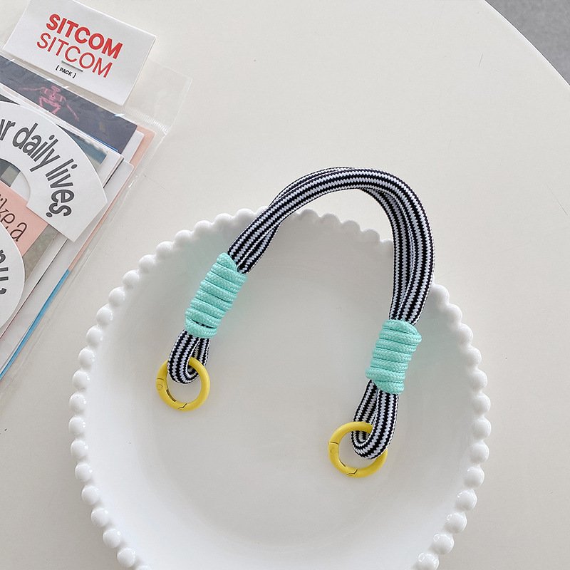 Universal Fashionable Polyester Mobile Phone Lanyard Short Wristlet Keychain with Phone for Cell Use