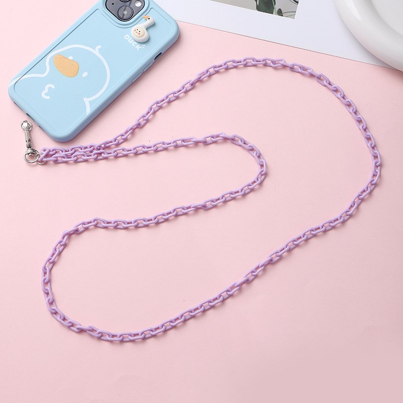 Universal Crossbody Cell Phone Neck Lanyards Acrylic Chain Mobile Phone Straps with Tether Patches