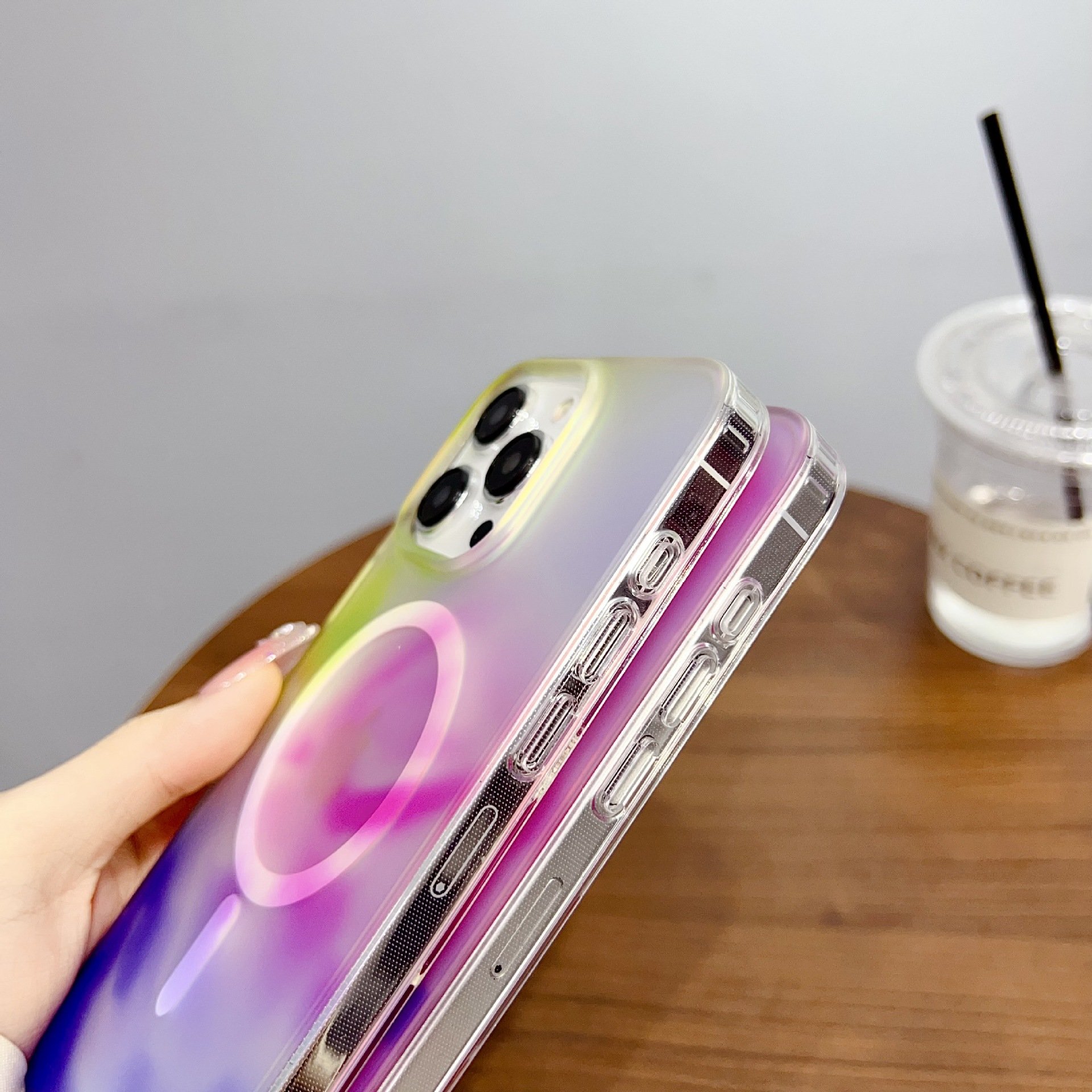 2024 Magnetic 16 ProMax Colorful changing phone Cover 15 Anti Drop 13 Hard PC 14 For Iphone 16 ProMax Mobile Phone Case