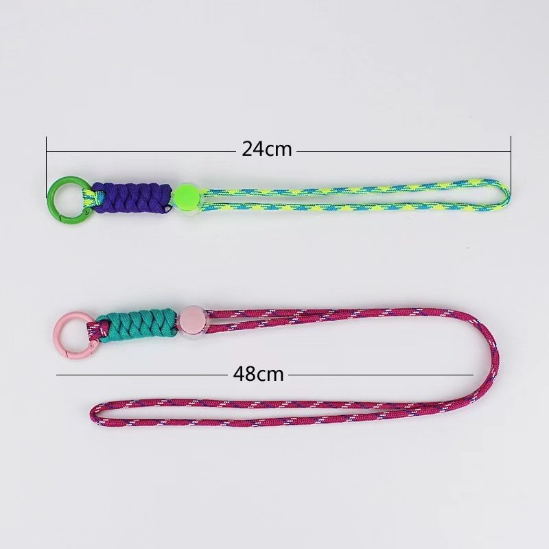 Short Custom No Minimum Order Single Woven Soft Wrist paracord lanyard Jacquard Cord Water Bottle Mobile Phone Usb Lanyard