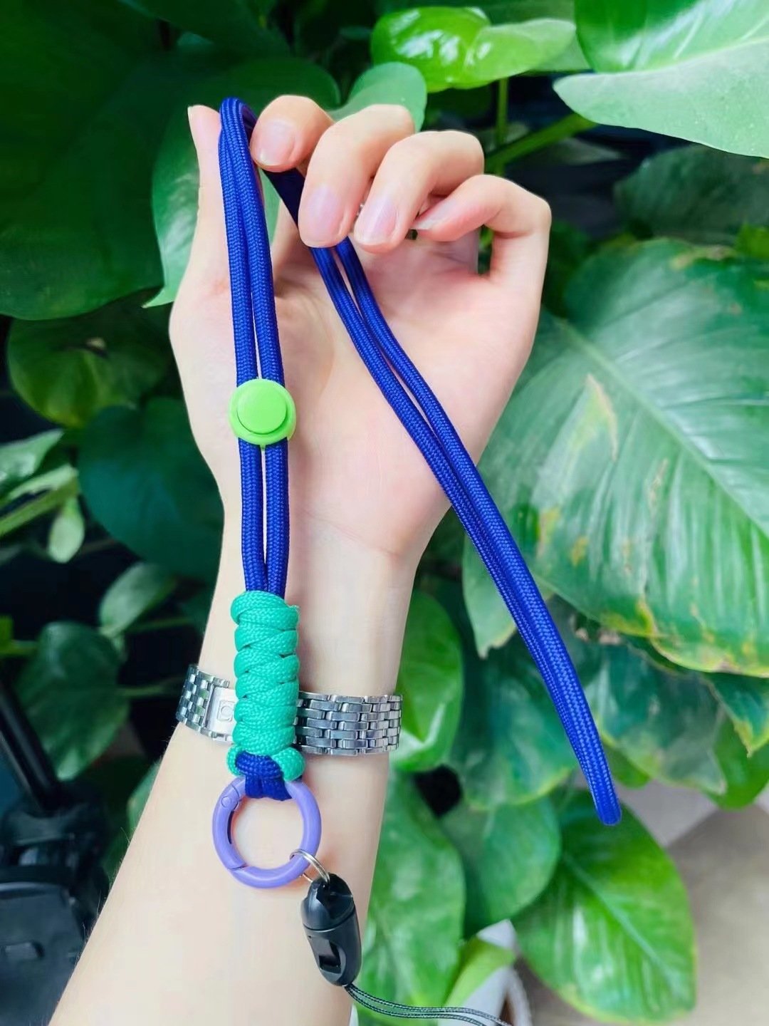 Short Custom No Minimum Order Single Woven Soft Wrist paracord lanyard Jacquard Cord Water Bottle Mobile Phone Usb Lanyard