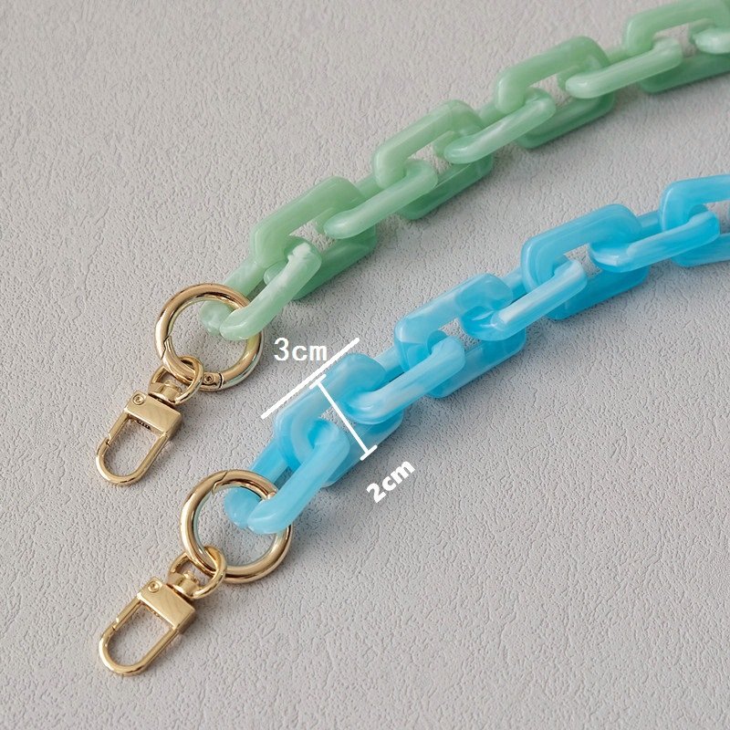 New Acrylic Versatile Phone Chain Bag Shoulder Chain Solid Color Acrylic Resin Thick Mobile Phone Chain Neck Strap