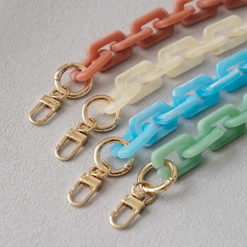 New Acrylic Versatile Phone Chain Bag Shoulder Chain Solid Color Acrylic Resin Thick Mobile Phone Chain Neck Strap