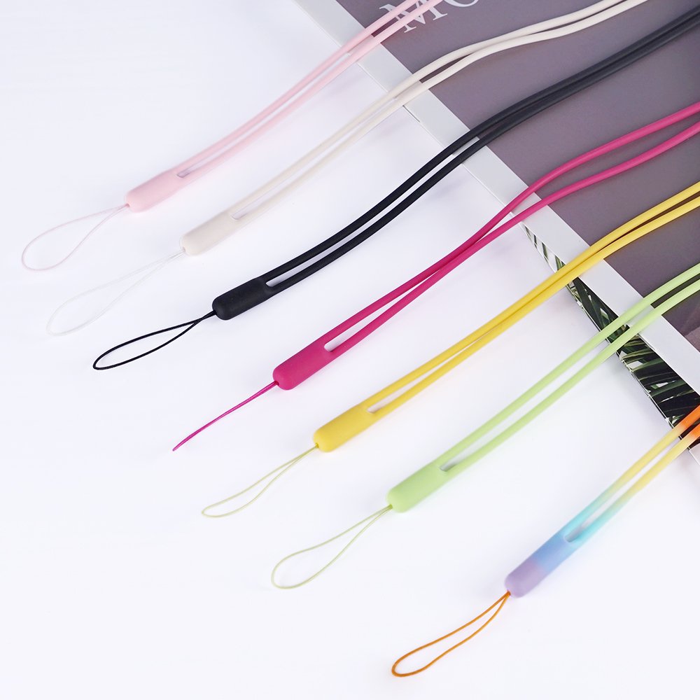Simple Lanyard Colorful Colors Silicone Wrist Rope Anti-loss Mobile Phone Sling Key Chain