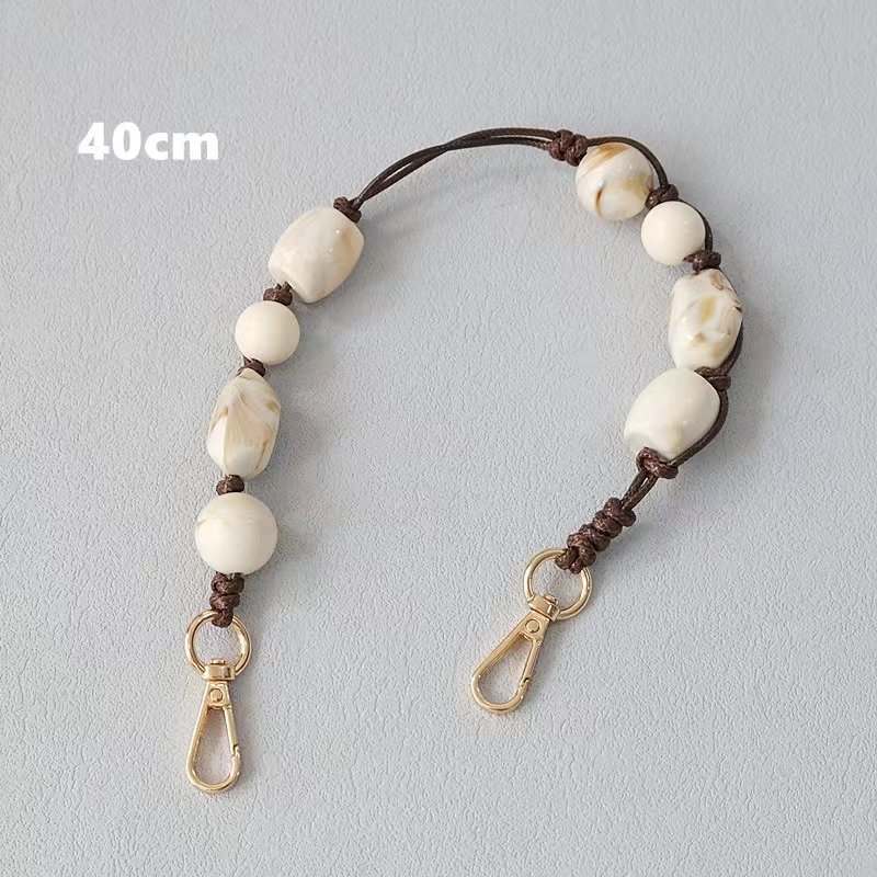 GSCASE New Vacation Braided Rope Mobile Phone Chain Portable Acrylic Stone Cell Phone Strap Custom Phone Charm Strap 31CM 40CM