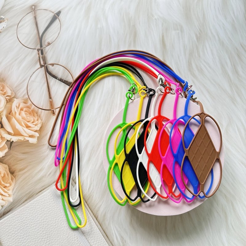 Lanyard Silicone Cover with Cord Rope Strap Mobile Phones Cover Compatible with Most Smartphones Mobile Phone