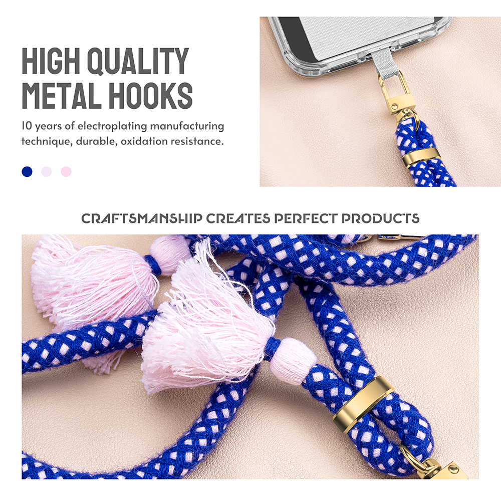 Custom Phone Case Lanyard Universal Crossbody Necklace Cord Lasso Tether Cotton Rope Strap Cell Mobile Phone Accessories