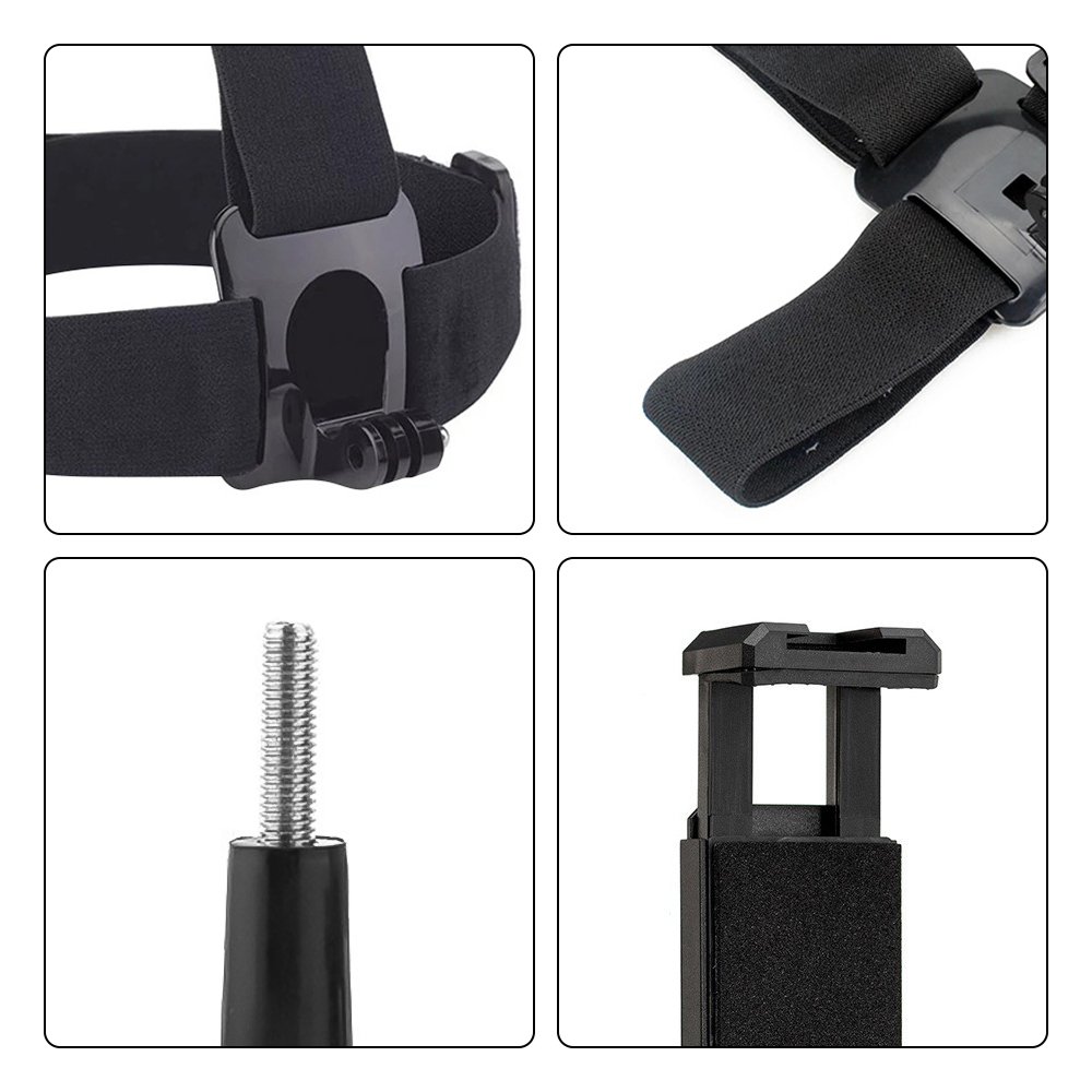 Head Strap for Gopro Hero 10 9 8 7 6 Camera Accessories Mobile Phone Clip Fix for iPhone 13 12 11 Xiaomi Samsung Huawei