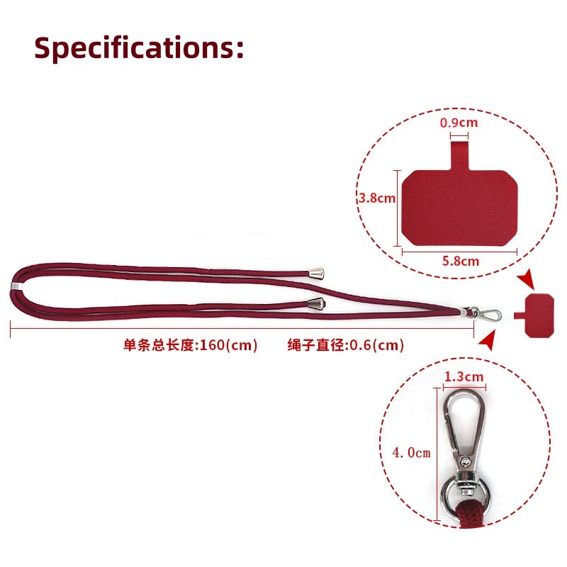 Universal Cell Phone Lanyard, Crossbody Lanyard with Adjustable Nylon Neck Strap for Mobile Phone