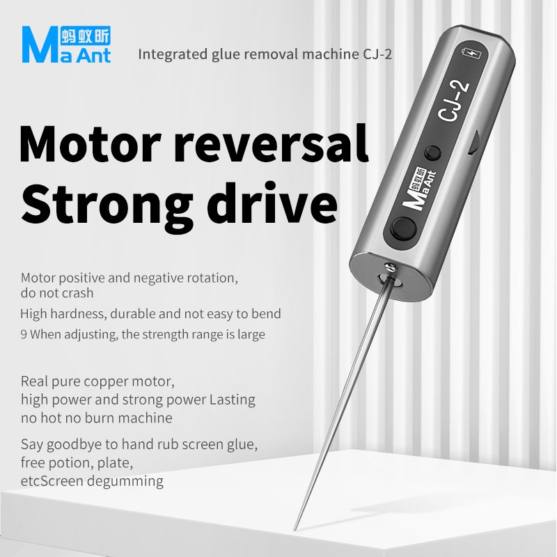 MaAnt CJ-2 Electric OCA Glue Remover Tool with Dust Light 9 Adjustable, Suitable for Mobile Phone LCD Touch Screen Cleaning