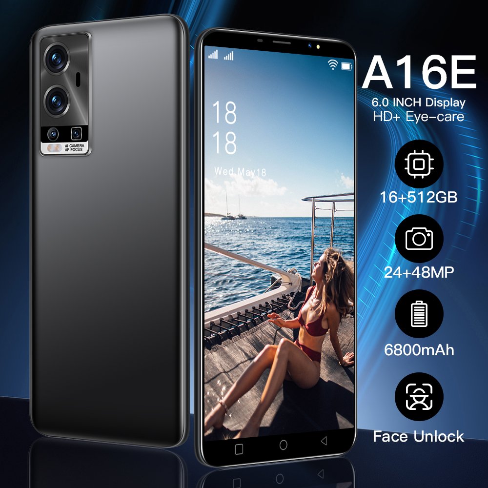 2024 Original Smart Phone 5G Medome Brand New Amsung Galaxay A16E 16G 512G 6.0in Mobile Phone Android Celular Telefon Low Price