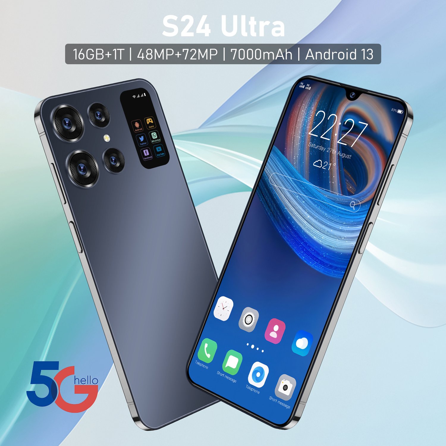 Original S24+ Ultra with wireless network function 16GB+1TB smartphone 7 "unlocked dual SIM 5G phone Android 13.0