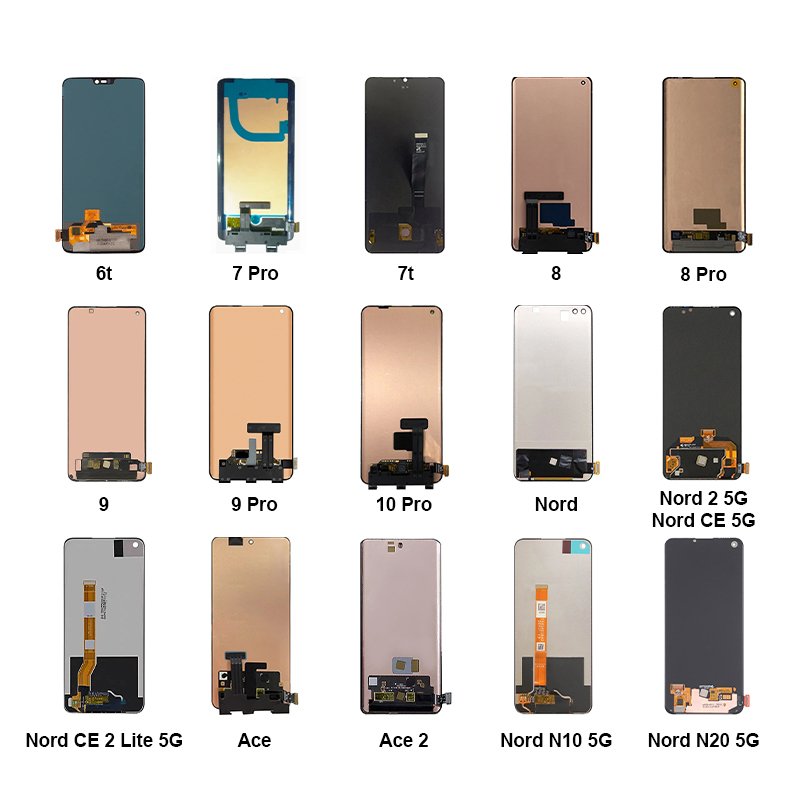 Original Replacement LCD For OnePlus 6T 7T 8T 9 9RT 10 10R 10T 11 11R Pro Oled Screen Assembly For OnePlus Ace 2 2V Display