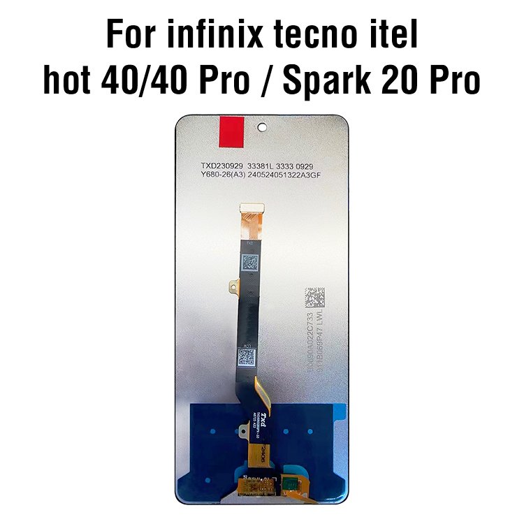 Mobile Phone Lcds For Infinix Hot 40 Pro Screen For Tecno Spark 20 Pro Lcd Touch Screen Display Digitizer Assembly Replacement