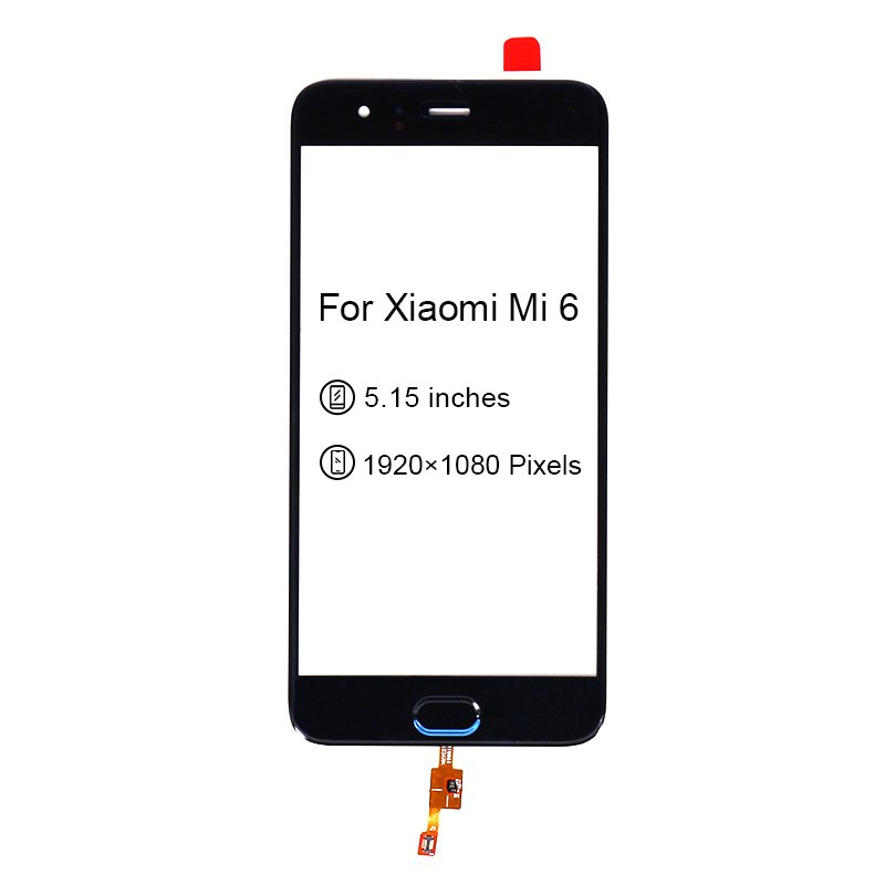 For Xiaomi 6 Mi 6 Touch Screen Mi6 Glass Panel Digitizer With Fingerprint Replacement Parts