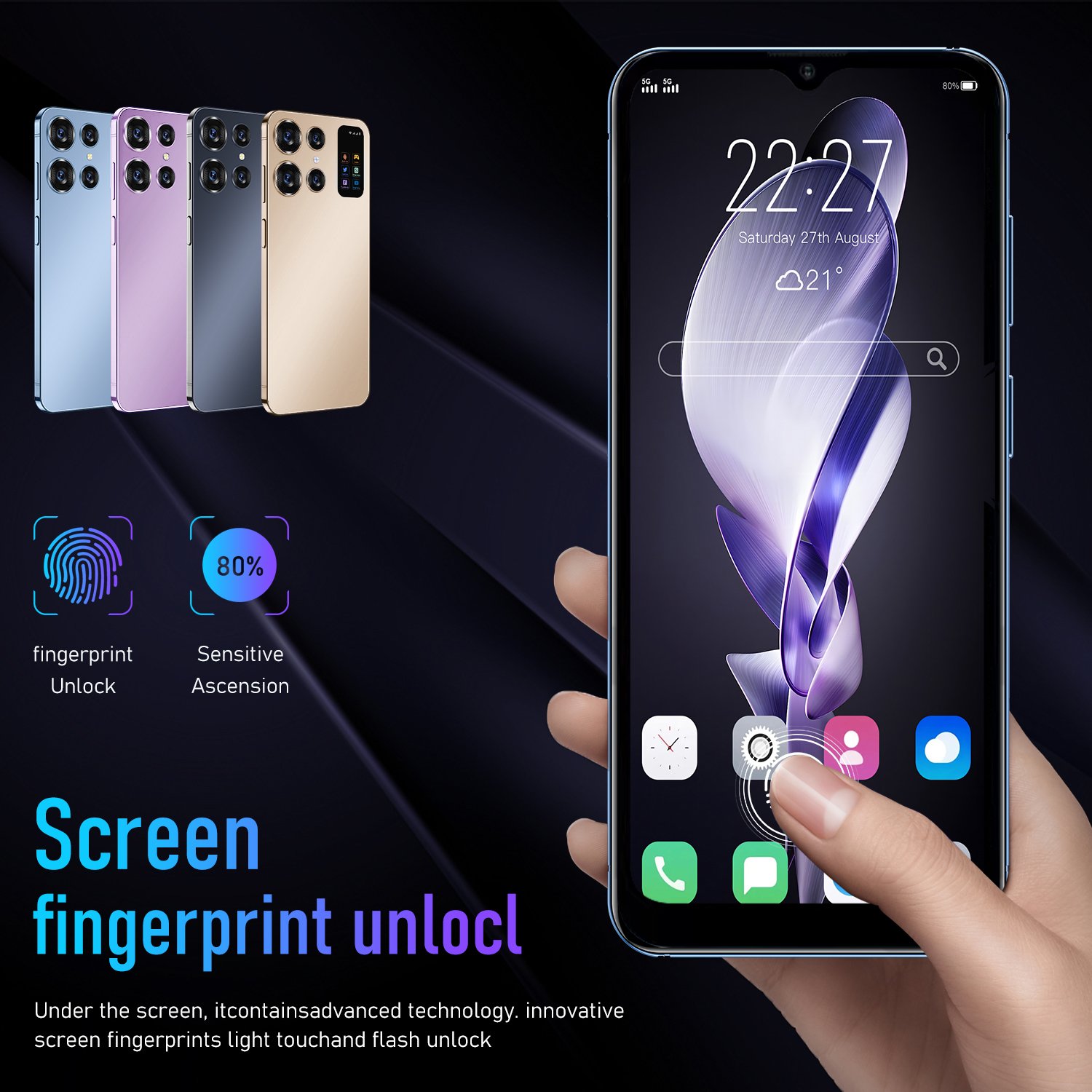 S24 Ultra 16GB+1TB Smart Android Phone 6800mah 5G Dual SIM Dual Standby Unlocked Smartphone