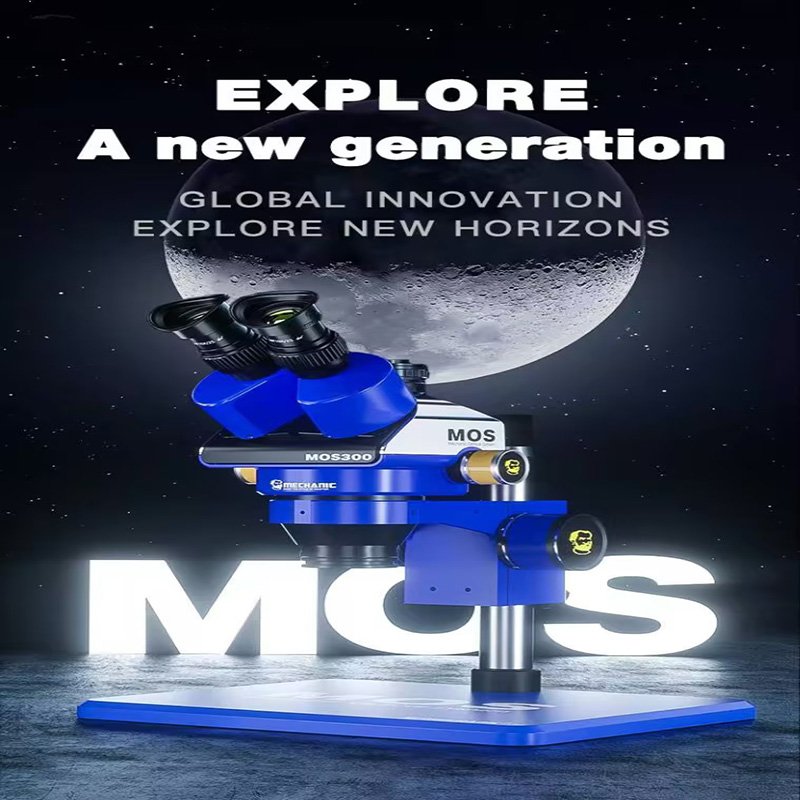 MCN MOS300-B11 Digital Trinocular Stereo Microscope USB TYPE-C Port Electronic Camera with 1:7.5 Magnification for Mobile Repair