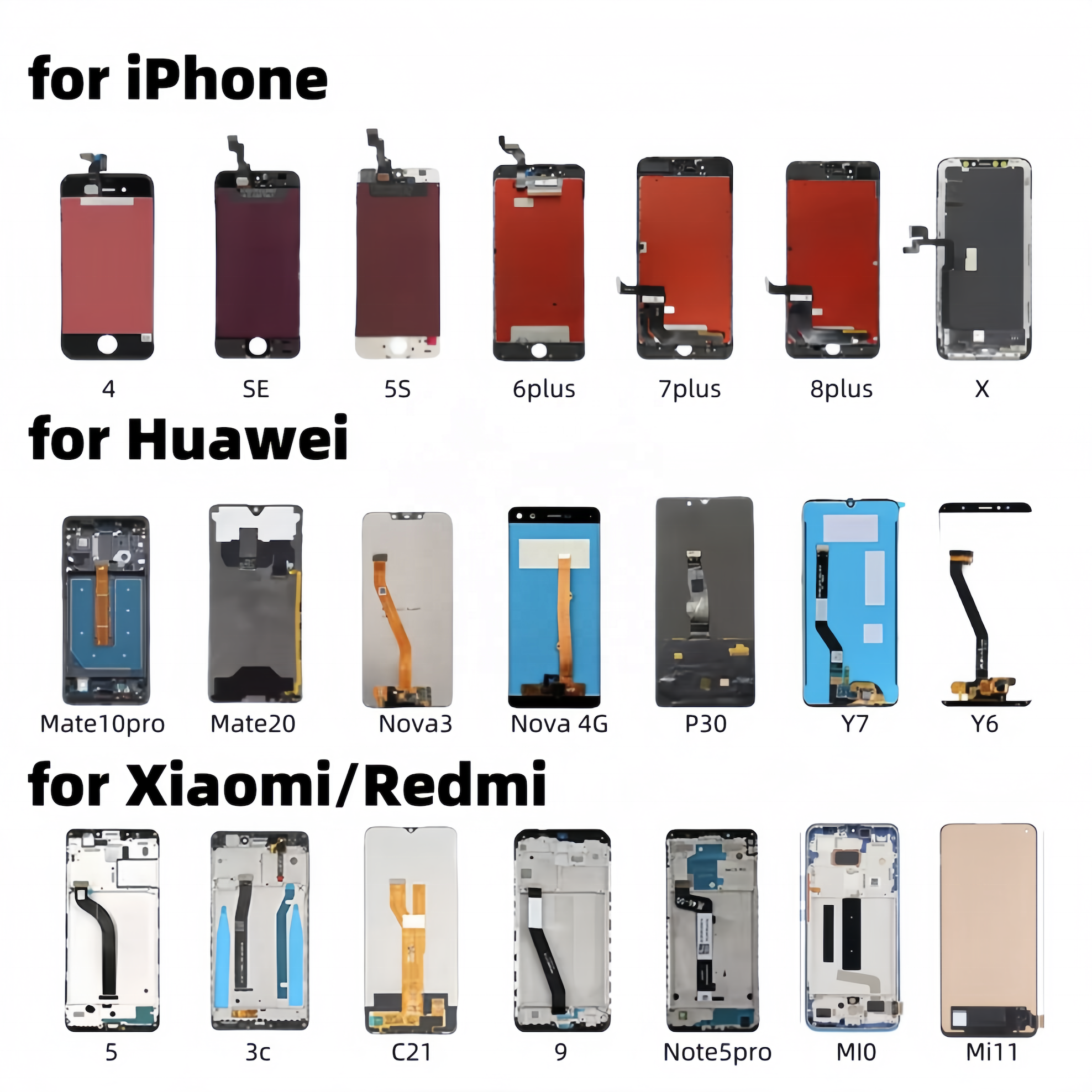 Original Icd for Huawei screen amoled oled incell phone Icds replacement Mate 10 20 30 40 50 Mobile phone lcds