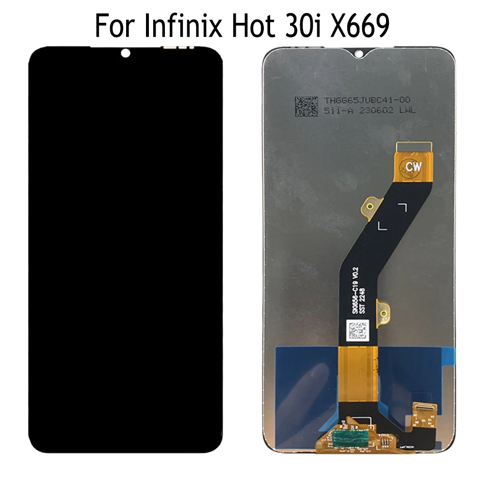 Mobile Phone lcds for Tecno Infinix Smart 7 Plus X6517 Hot 30i X669 Mobile Phone LCDS Touch Screen Display For X669