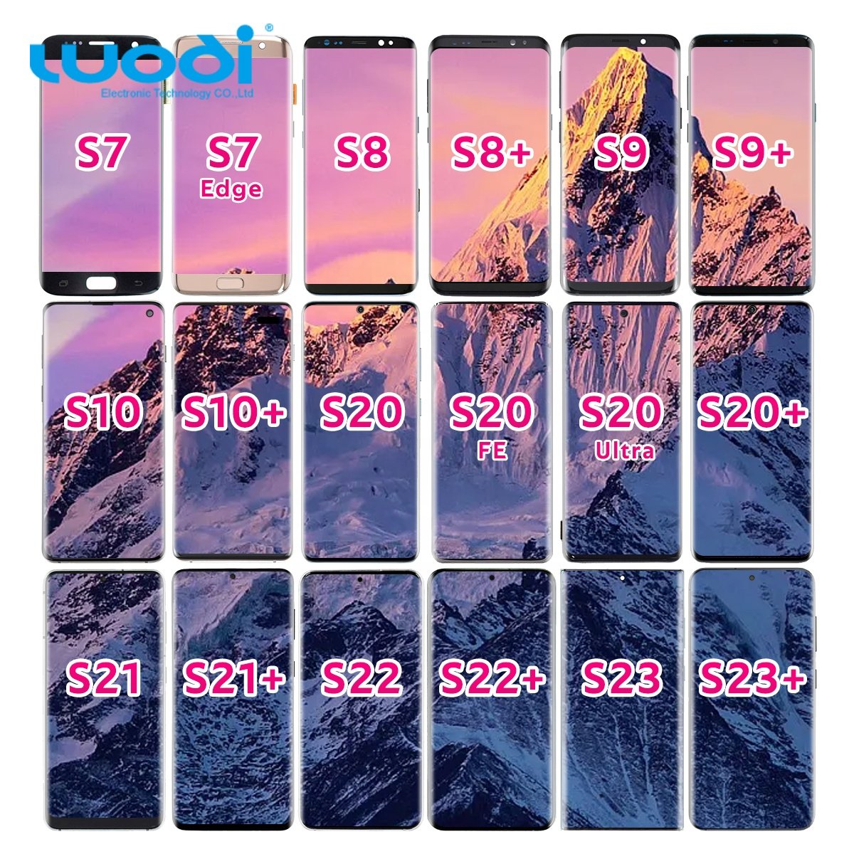 Mobile phone Lcd For Samsung Galaxy S5 S6 S7 S8 S9 S10 S20 S21 Full Size display original lcd touch screen display Replacement