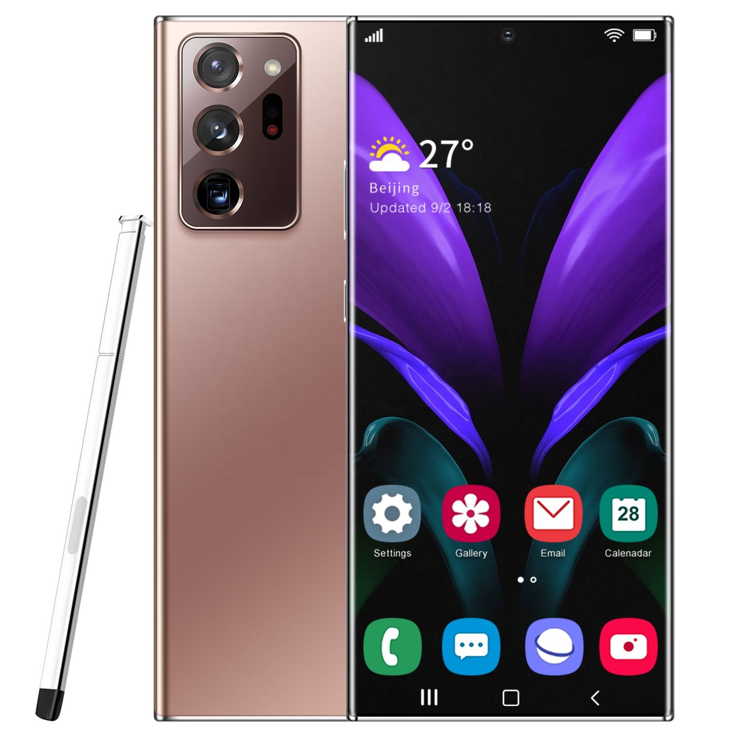 Hot selling Note 20 U+ Fingerprint unlock mobile phone 6.9 inch HD+ 5G mobile phone smartphones with touchpen